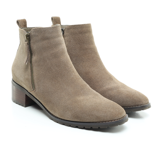 Blondo Samara Waterproof Suede Leather Ankle Boots Women 9.5 Gray/Brown - Picture 4 of 16